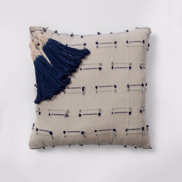 Opalhouse Other - Opalhouse square washed textured throw pillow blue